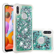 Silicone Candy Rubber TPU Bling-Bling Soft Case Cover S01 for Samsung Galaxy A11 Green