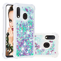 Silicone Candy Rubber TPU Bling-Bling Soft Case Cover S01 for Samsung Galaxy A20e Green