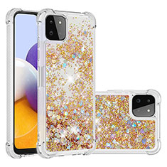 Silicone Candy Rubber TPU Bling-Bling Soft Case Cover S01 for Samsung Galaxy A22 5G Gold