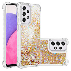 Silicone Candy Rubber TPU Bling-Bling Soft Case Cover S01 for Samsung Galaxy A33 5G Gold