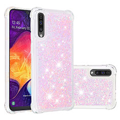 Silicone Candy Rubber TPU Bling-Bling Soft Case Cover S01 for Samsung Galaxy A50 Pink