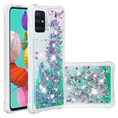 Silicone Candy Rubber TPU Bling-Bling Soft Case Cover S01 for Samsung Galaxy A51 4G Green