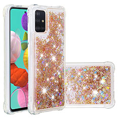 Silicone Candy Rubber TPU Bling-Bling Soft Case Cover S01 for Samsung Galaxy A51 5G Gold