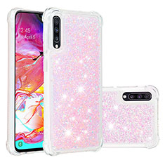 Silicone Candy Rubber TPU Bling-Bling Soft Case Cover S01 for Samsung Galaxy A70S Pink