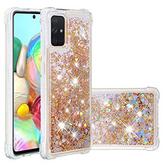 Silicone Candy Rubber TPU Bling-Bling Soft Case Cover S01 for Samsung Galaxy A71 4G A715 Gold