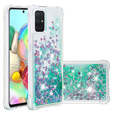 Silicone Candy Rubber TPU Bling-Bling Soft Case Cover S01 for Samsung Galaxy A71 5G Green