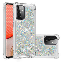 Silicone Candy Rubber TPU Bling-Bling Soft Case Cover S01 for Samsung Galaxy A72 5G Silver