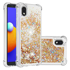 Silicone Candy Rubber TPU Bling-Bling Soft Case Cover S01 for Samsung Galaxy M01 Core Gold