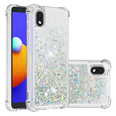 Silicone Candy Rubber TPU Bling-Bling Soft Case Cover S01 for Samsung Galaxy M01 Core Silver
