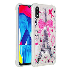 Silicone Candy Rubber TPU Bling-Bling Soft Case Cover S01 for Samsung Galaxy M10 Pink