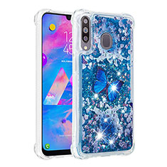 Silicone Candy Rubber TPU Bling-Bling Soft Case Cover S01 for Samsung Galaxy M30 Blue