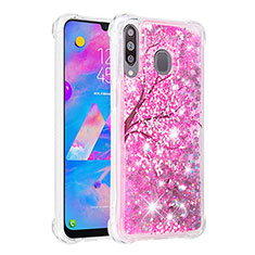 Silicone Candy Rubber TPU Bling-Bling Soft Case Cover S01 for Samsung Galaxy M30 Hot Pink
