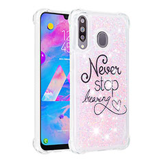 Silicone Candy Rubber TPU Bling-Bling Soft Case Cover S01 for Samsung Galaxy M30 Pink