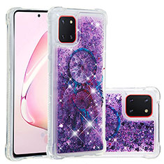 Silicone Candy Rubber TPU Bling-Bling Soft Case Cover S01 for Samsung Galaxy M60s Purple