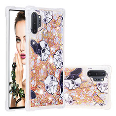Silicone Candy Rubber TPU Bling-Bling Soft Case Cover S01 for Samsung Galaxy Note 10 Plus 5G Gold