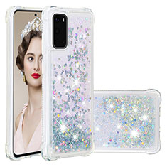 Silicone Candy Rubber TPU Bling-Bling Soft Case Cover S01 for Samsung Galaxy S20 Silver