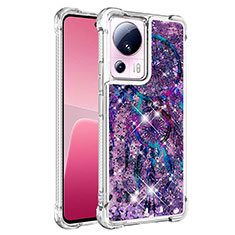 Silicone Candy Rubber TPU Bling-Bling Soft Case Cover S01 for Xiaomi Mi 13 Lite 5G Purple