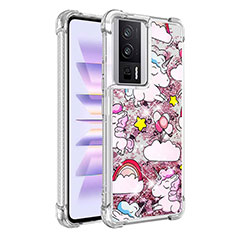 Silicone Candy Rubber TPU Bling-Bling Soft Case Cover S01 for Xiaomi Poco F5 Pro 5G Clove Purple