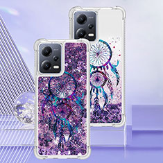 Silicone Candy Rubber TPU Bling-Bling Soft Case Cover S01 for Xiaomi Poco X5 5G Purple