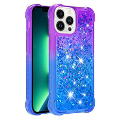 Silicone Candy Rubber TPU Bling-Bling Soft Case Cover S02 for Apple iPhone 13 Pro Max Purple