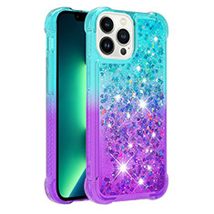 Silicone Candy Rubber TPU Bling-Bling Soft Case Cover S02 for Apple iPhone 13 Pro Sky Blue