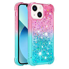 Silicone Candy Rubber TPU Bling-Bling Soft Case Cover S02 for Apple iPhone 14 Pink