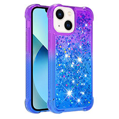 Silicone Candy Rubber TPU Bling-Bling Soft Case Cover S02 for Apple iPhone 14 Plus Purple