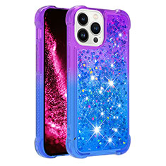 Silicone Candy Rubber TPU Bling-Bling Soft Case Cover S02 for Apple iPhone 14 Pro Purple