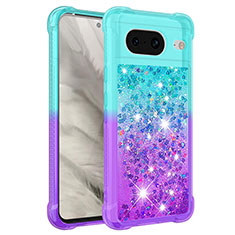 Silicone Candy Rubber TPU Bling-Bling Soft Case Cover S02 for Google Pixel 8 5G Sky Blue