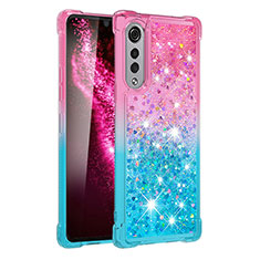 Silicone Candy Rubber TPU Bling-Bling Soft Case Cover S02 for LG Velvet 4G Pink