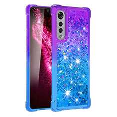 Silicone Candy Rubber TPU Bling-Bling Soft Case Cover S02 for LG Velvet 4G Purple