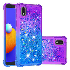 Silicone Candy Rubber TPU Bling-Bling Soft Case Cover S02 for Samsung Galaxy A01 Core Purple