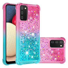 Silicone Candy Rubber TPU Bling-Bling Soft Case Cover S02 for Samsung Galaxy A03s Pink