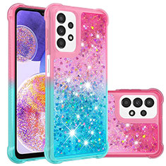 Silicone Candy Rubber TPU Bling-Bling Soft Case Cover S02 for Samsung Galaxy A23 5G Pink