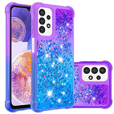 Silicone Candy Rubber TPU Bling-Bling Soft Case Cover S02 for Samsung Galaxy A23 5G Purple