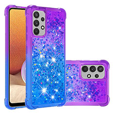 Silicone Candy Rubber TPU Bling-Bling Soft Case Cover S02 for Samsung Galaxy A32 5G Purple