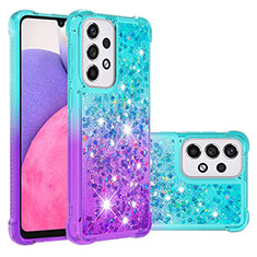 Silicone Candy Rubber TPU Bling-Bling Soft Case Cover S02 for Samsung Galaxy A33 5G Sky Blue