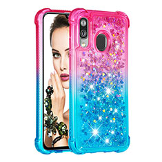 Silicone Candy Rubber TPU Bling-Bling Soft Case Cover S02 for Samsung Galaxy A40 Pink