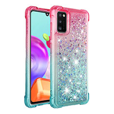 Silicone Candy Rubber TPU Bling-Bling Soft Case Cover S02 for Samsung Galaxy A41 Pink