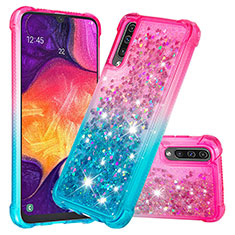 Silicone Candy Rubber TPU Bling-Bling Soft Case Cover S02 for Samsung Galaxy A50 Pink