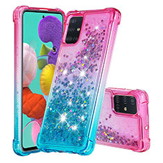 Silicone Candy Rubber TPU Bling-Bling Soft Case Cover S02 for Samsung Galaxy A51 4G Pink