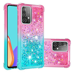Silicone Candy Rubber TPU Bling-Bling Soft Case Cover S02 for Samsung Galaxy A52 4G Pink