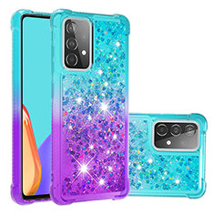 Silicone Candy Rubber TPU Bling-Bling Soft Case Cover S02 for Samsung Galaxy A52 5G Sky Blue