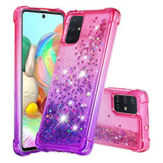 Silicone Candy Rubber TPU Bling-Bling Soft Case Cover S02 for Samsung Galaxy A71 4G A715 Hot Pink
