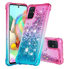 Silicone Candy Rubber TPU Bling-Bling Soft Case Cover S02 for Samsung Galaxy A71 4G A715 Pink