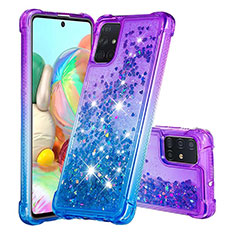 Silicone Candy Rubber TPU Bling-Bling Soft Case Cover S02 for Samsung Galaxy A71 4G A715 Purple