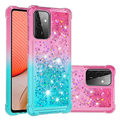 Silicone Candy Rubber TPU Bling-Bling Soft Case Cover S02 for Samsung Galaxy A72 4G Pink
