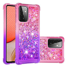 Silicone Candy Rubber TPU Bling-Bling Soft Case Cover S02 for Samsung Galaxy A72 5G Hot Pink