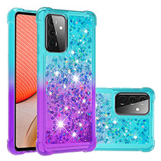 Silicone Candy Rubber TPU Bling-Bling Soft Case Cover S02 for Samsung Galaxy A72 5G Sky Blue