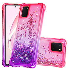 Silicone Candy Rubber TPU Bling-Bling Soft Case Cover S02 for Samsung Galaxy A81 Hot Pink